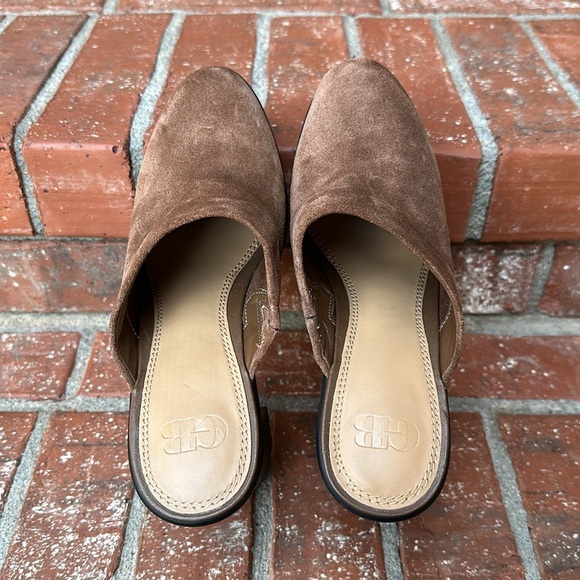Gianni Bini So Chic Brown Suede Clog Platform Mules Women's Size 7.5 - Picture 5 of 7